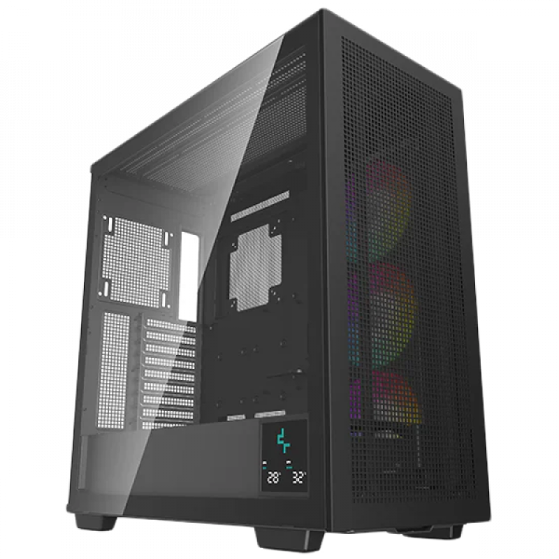 DeepCool MORPHEUS, Mini-ITX / M-ATX / ATX / E-ATX, 4xUSB3.0, 1xAudio, 1x Type-C, 1x420mm Pre-Installed ARGB Fan, ABS+SPCC+Tempered Glass, Black, R-MORPHEUS-BKAPA1-G-1