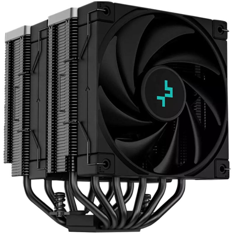 DeepCool AK620 Zero Dark, CPU Air Cooler, 1x120mm FK120 PWM FDB Fan, ARGB, 6 Heatpipes, Fluid Dynamic Bearing, LGA2066/2011-v3/2011/1700/1200/1151/1150/1155, AMD AM5/AM4, 3Y, R-AK620-BKNNMT-G-1