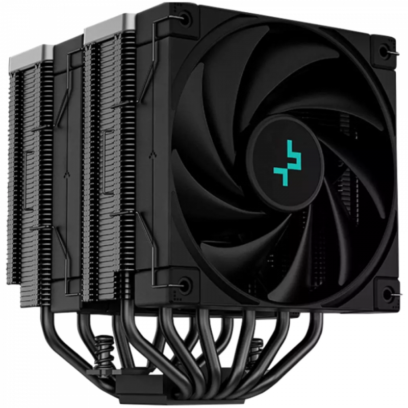 DeepCool AK620 Zero Dark, CPU Air Cooler, 1x120mm FK120 PWM FDB Fan, ARGB, 6 Heatpipes, Fluid Dynamic Bearing, LGA2066/2011-v3/2011/1700/1200/1151/1150/1155, AMD AM5/AM4, 3Y, R-AK620-BKNNMT-G-1