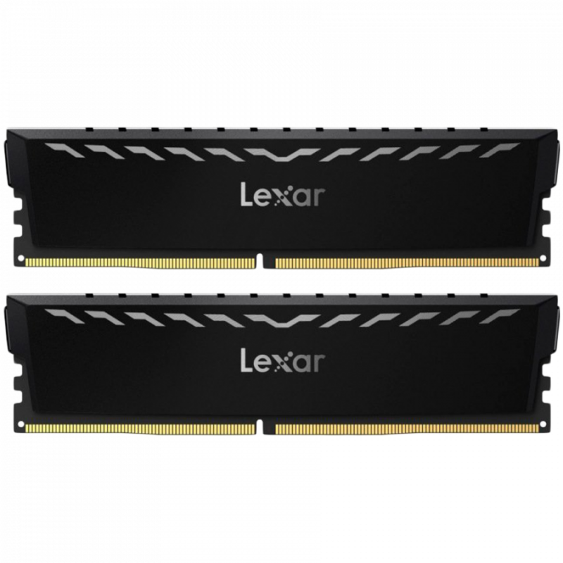 Lexar 2x8GB THOR DDR4 3600 UDIMM XMP Memory with Black heatsink. Dual pack