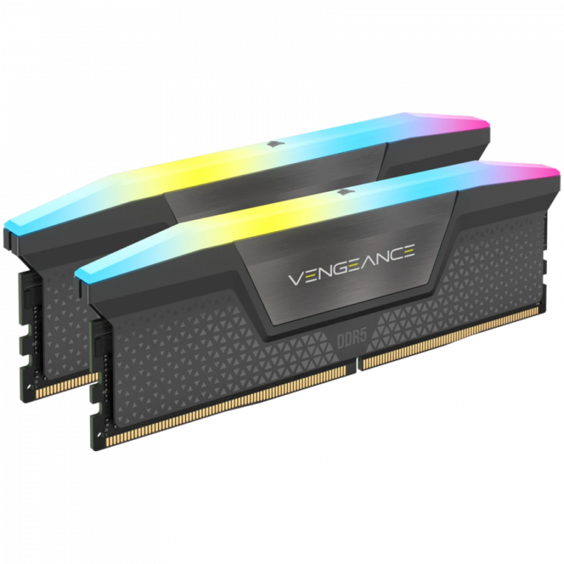 CORSAIR VENGEANCE RGB DDR5 32GB (2x16GB) DDR5 6000 CL36-44-44-96 1.4V AMD EXPO Memory - Grey, 0840006679653