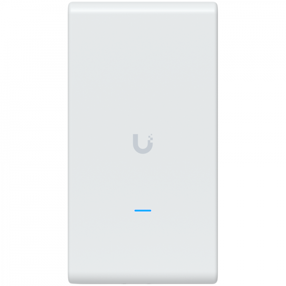 Ubiquiti U6-Mesh-Pro-EU Indoor/outdoor WiFi 6 AP with 4 spatial streams, an integrated super antenna, and a gigabit passthrough port