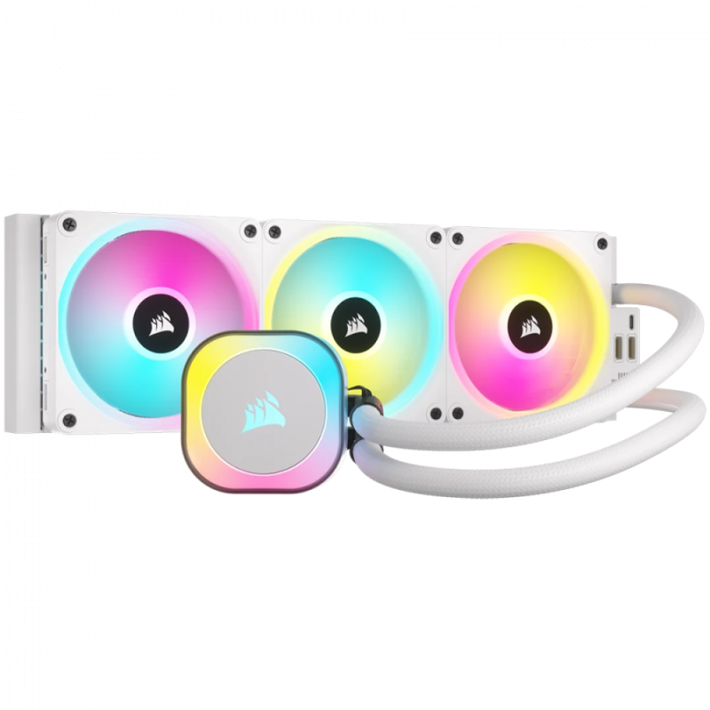 CORSAIR iCUE LINK H150i RGB White AIO, 360mm Radiator, Liquid CPU Cooler