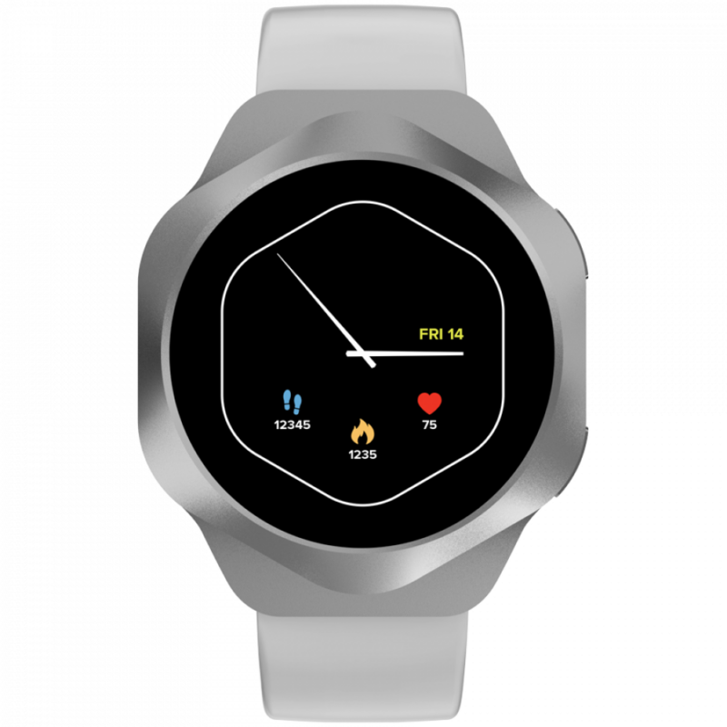 CANYON Smart Watch Hexagon 88 BT-CALL Silver