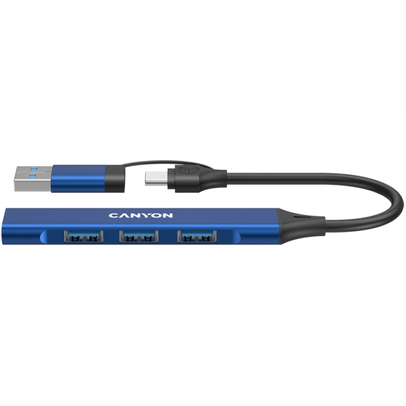 CANYON hub DS-02 4in1 USB-A/C Blue