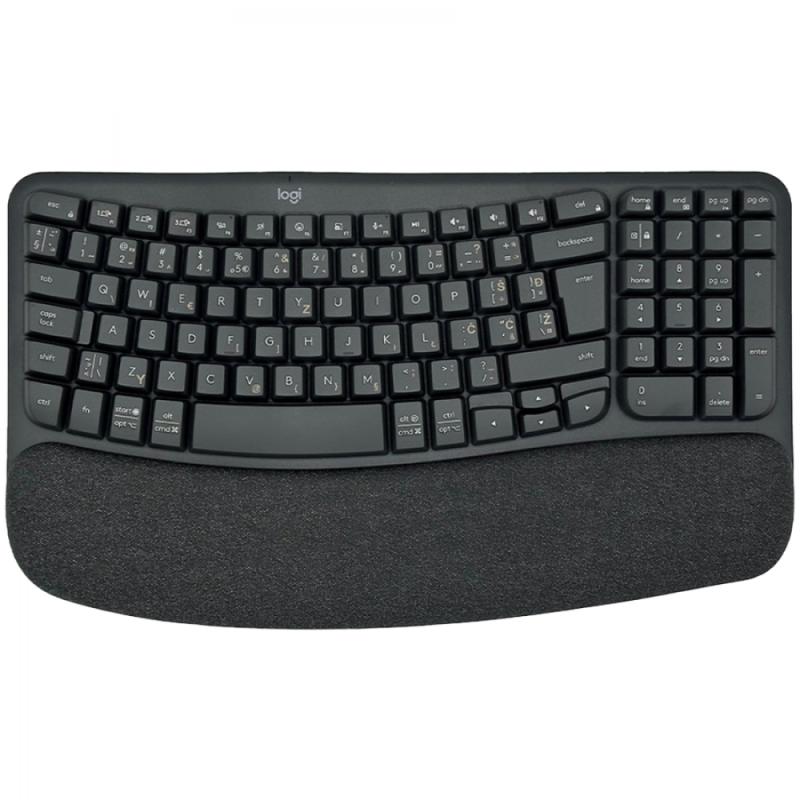 LOGITECH Wave Bluetooth ergonomic keyboard - GRAPHITE - US INT'L