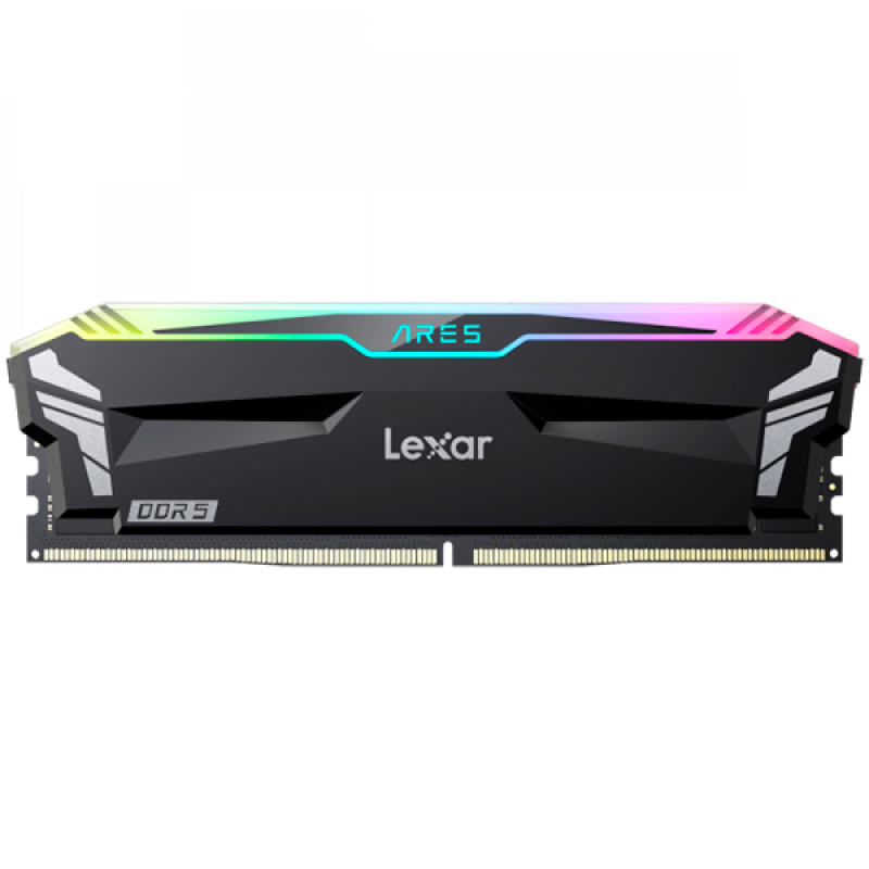 Lexar 32GB Kit (2x16GB) Ares DDR5 6000 CL32 1.35V heatsink, Non-RGB lighting, Dual pack, Black Color