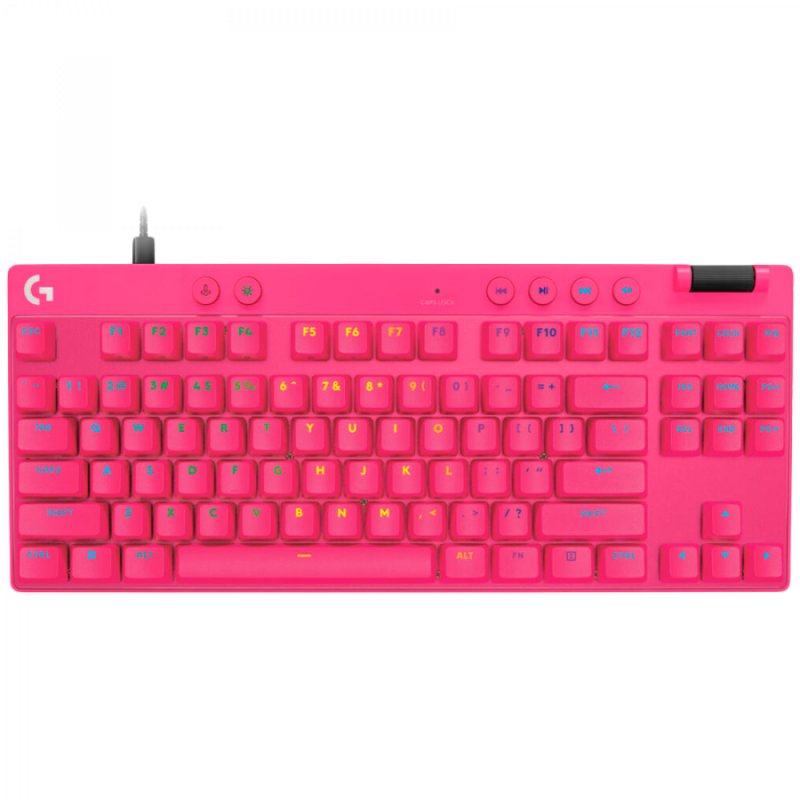 LOGITECH G PRO X TKL RAPID Gaming Keyboard - MAGENTA - US INT'L - USB - EMEA28i-935 - LINEAR