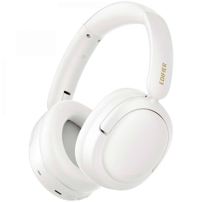 Edifier W800BT SE Wireless Over-Ear Headphones, 40mm Dynamic Titanium-Coated Drivers, BT V5.4, Multipoint Connection, AI Call Noise Reduction, Up To 45H Battery, USB-C, White