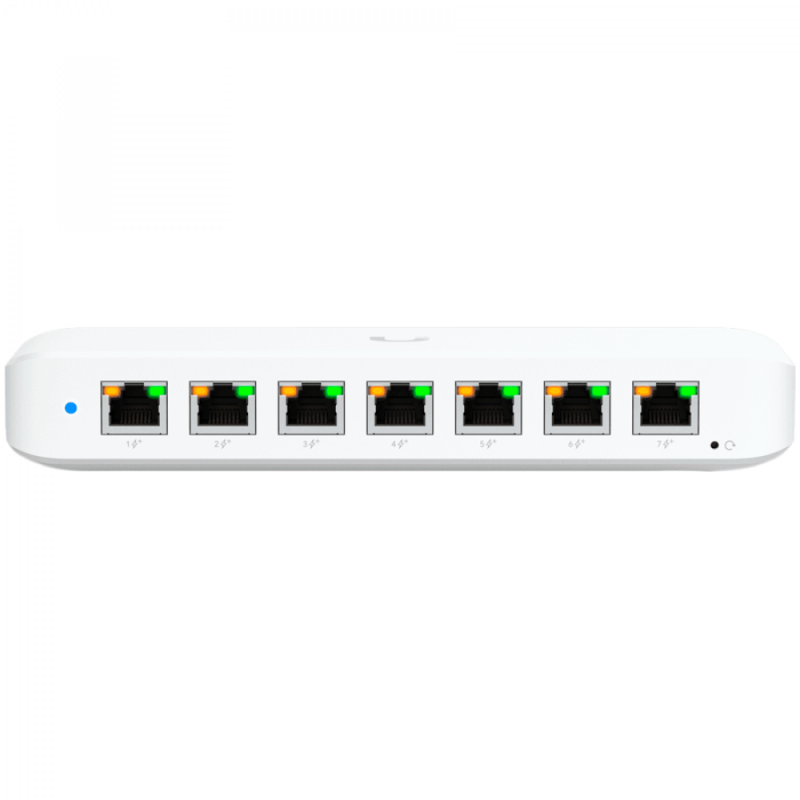 Ubiquiti USW-Ultra-60W Layer 2, 8-port GbE PoE switch: 7x GbE PoE+ output ports, GbE port with optional PoE++ input