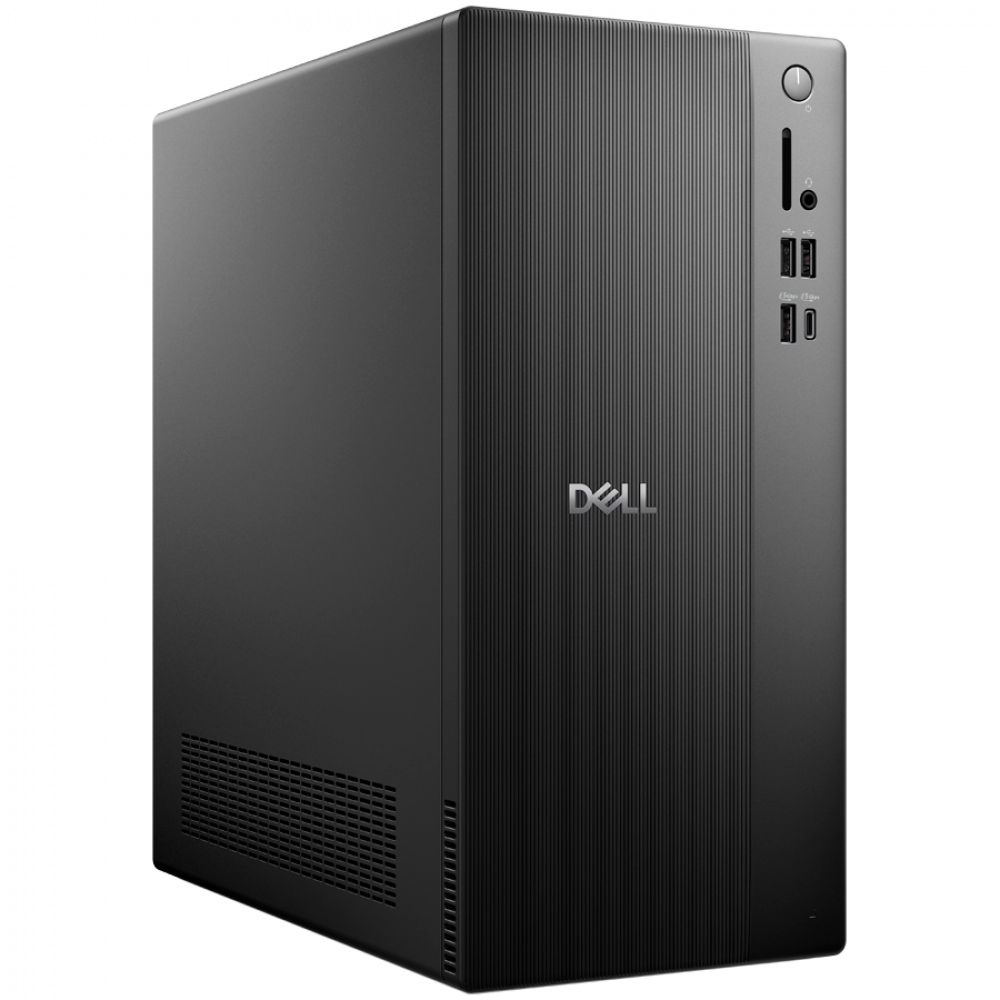 Dell Tower (ECT1250), Intel Core i5 14400 (10C, 16T, 20MB cache, up to 4.7GHz), 8GB (1x8GB) DDR5, 512GB M.2 SSD, Intel UHD Graphics 730, Wi-Fi+BT, BG KBD, Mouse, Ubuntu, 3Y ProSupport