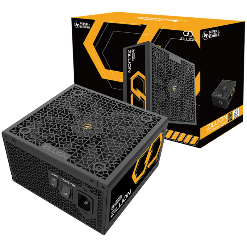 Super Flower Zillion FG Gold 1250W ATX 3.1, 80 Plus Gold, Fully Modular, Flat Black Cables, 120mm Fan, 140mmx150mmx86mm, 5 Year Warranty