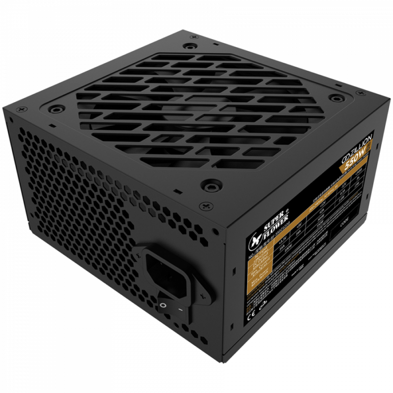 Super Flower Zillion DB Bronze 550W ATX 2.4, 80 Plus Bronze, Flat Black Cables, 120mm Fan, 140mmx150mmx86mm, 3 Year Warranty