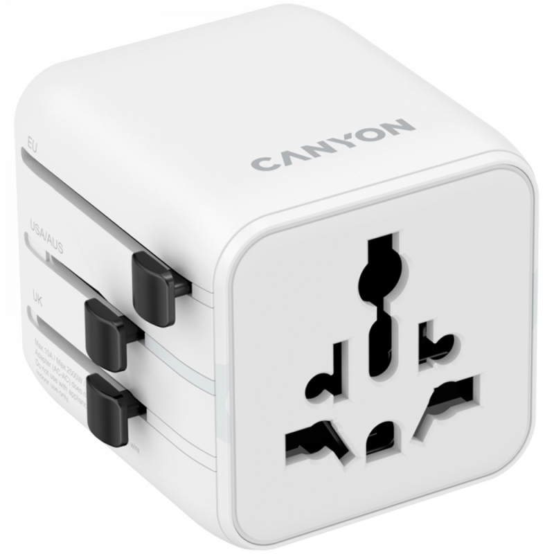 CANYON Travel Adapter OnTour One EU/UK/US/AUS White