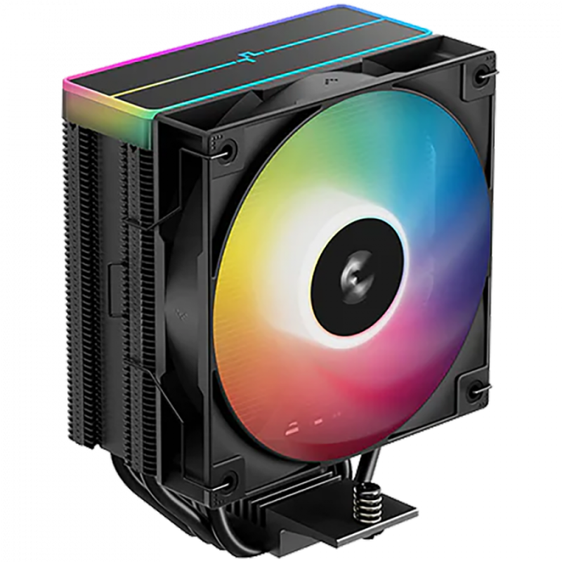 DeepCool AG400 BK ARGB V2, CPU Air Cooler, 1x120mm ARGB PWM Fan, ARGB Top Cover, TDP 220W, 4 Heatpipes, Black, LGA1851/1700/1200/115x, AMD AM5/AM4, 125x92x154 mm(LxWxH), 2Y, R-AG400-BKAMMN-GJD