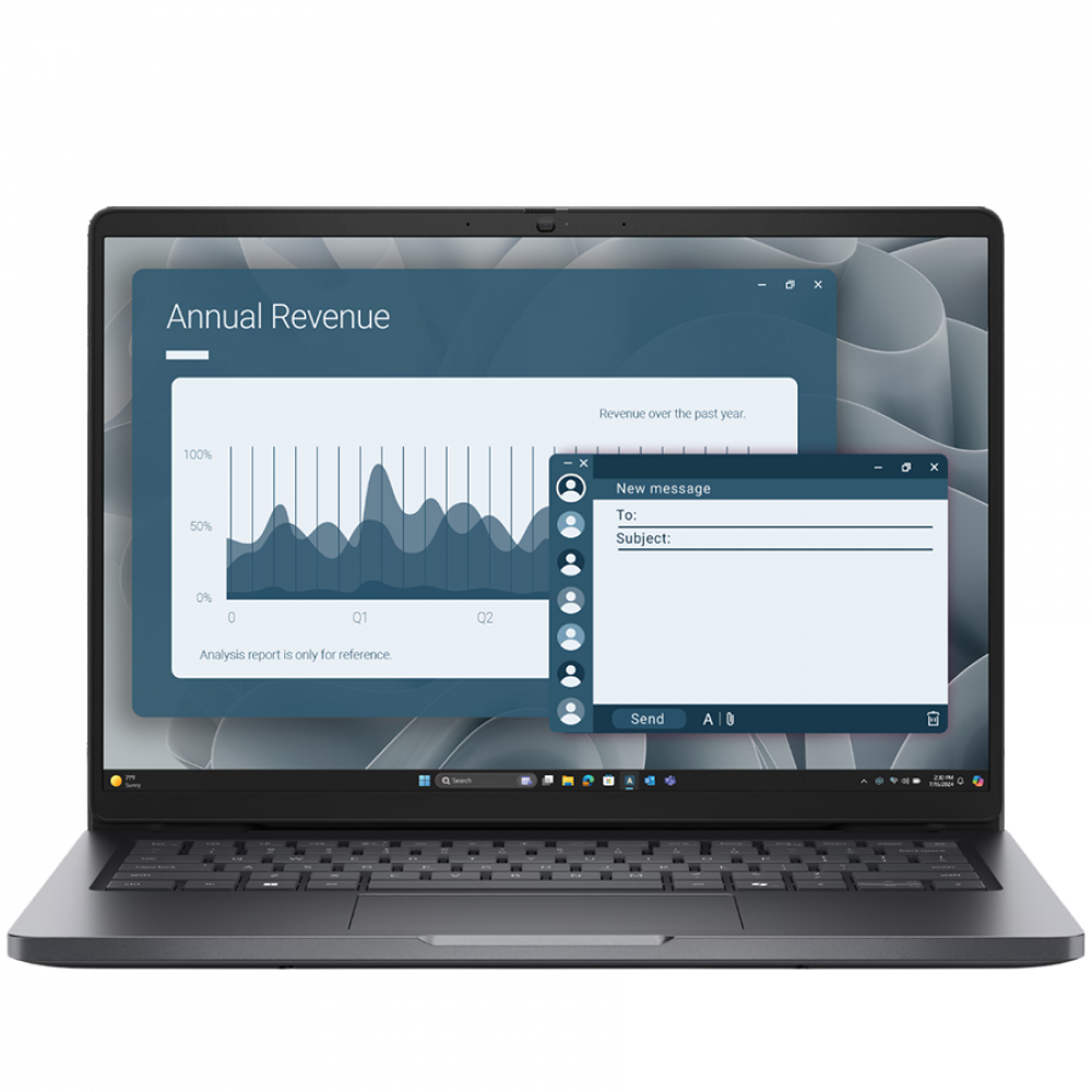 Dell Pro 14 (PC14255), AMD Ryzen 5 220 (6C, 12T, 22MB cache, up to 4.9GHz), 14.0"FHD+(1920x1200) Non-Touch AG, 8GB (1x8GB) DDR5, 512GB M.2 SSD, AMD Radeon 740M Graphics, WiFi+BT, IR Cam+Mic, BG Backlit KBD, FPR, Win11Pro, 3Y ProSupport