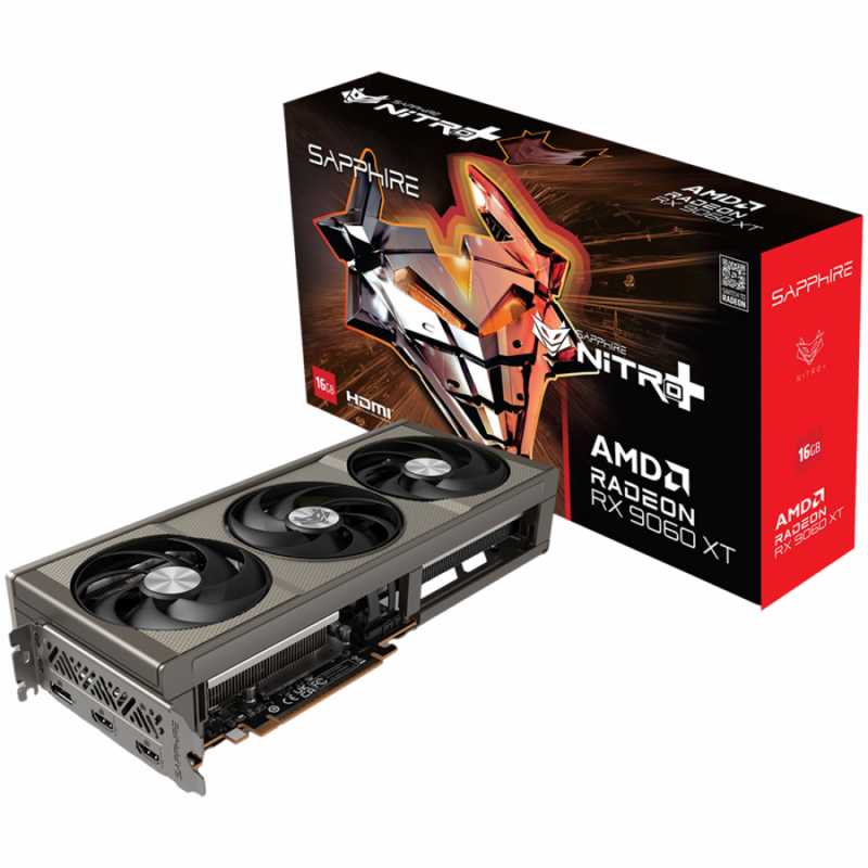 SAPPHIRE NITRO+ AMD RADEON RX 9060 XT GAMING OC 16GB DUAL HDMI / DP