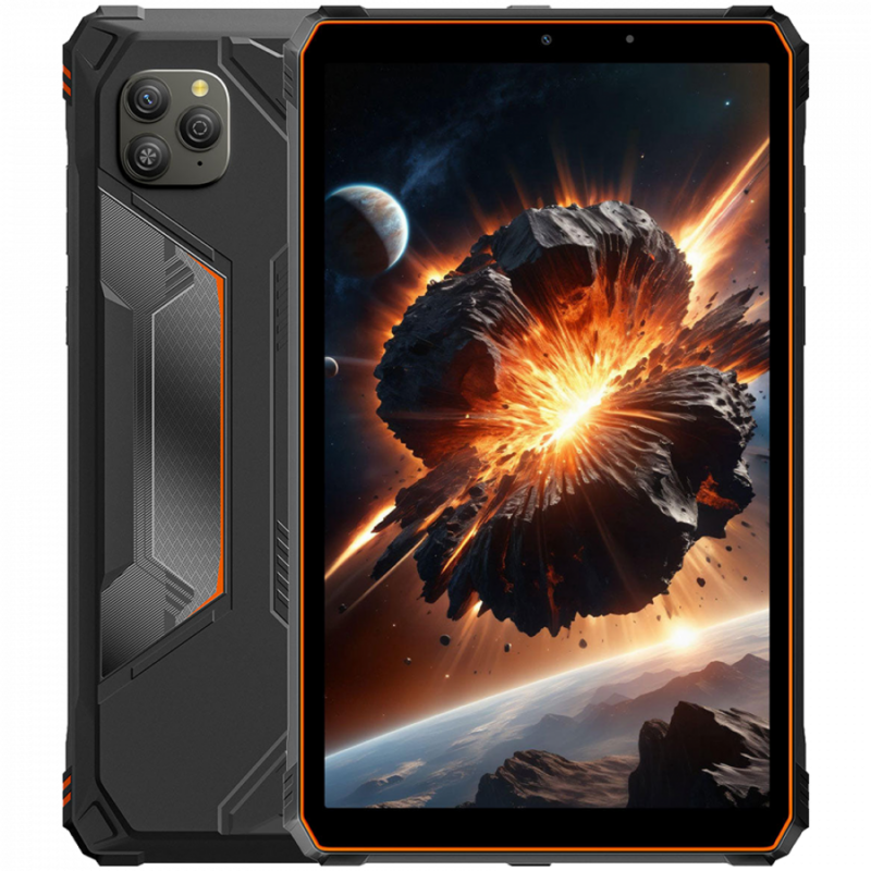 Blackview Active 5 Rugged Tab UMS9230E(T615) Octa-core 1.8GHz,8.68inch FHD+ IPS 800*1340 90Hz Memory: 8GB+128GB, Camera: Front 13MP; Rear 16MP GSM: B2/B3/B5/B8,WCDMA: B1/B8 LTE: B1/B3/B7/B8/B19/B20/B28A/B28B/B40/B41 6600mAh, 18W fast charging, Android 15 Color:  Orange