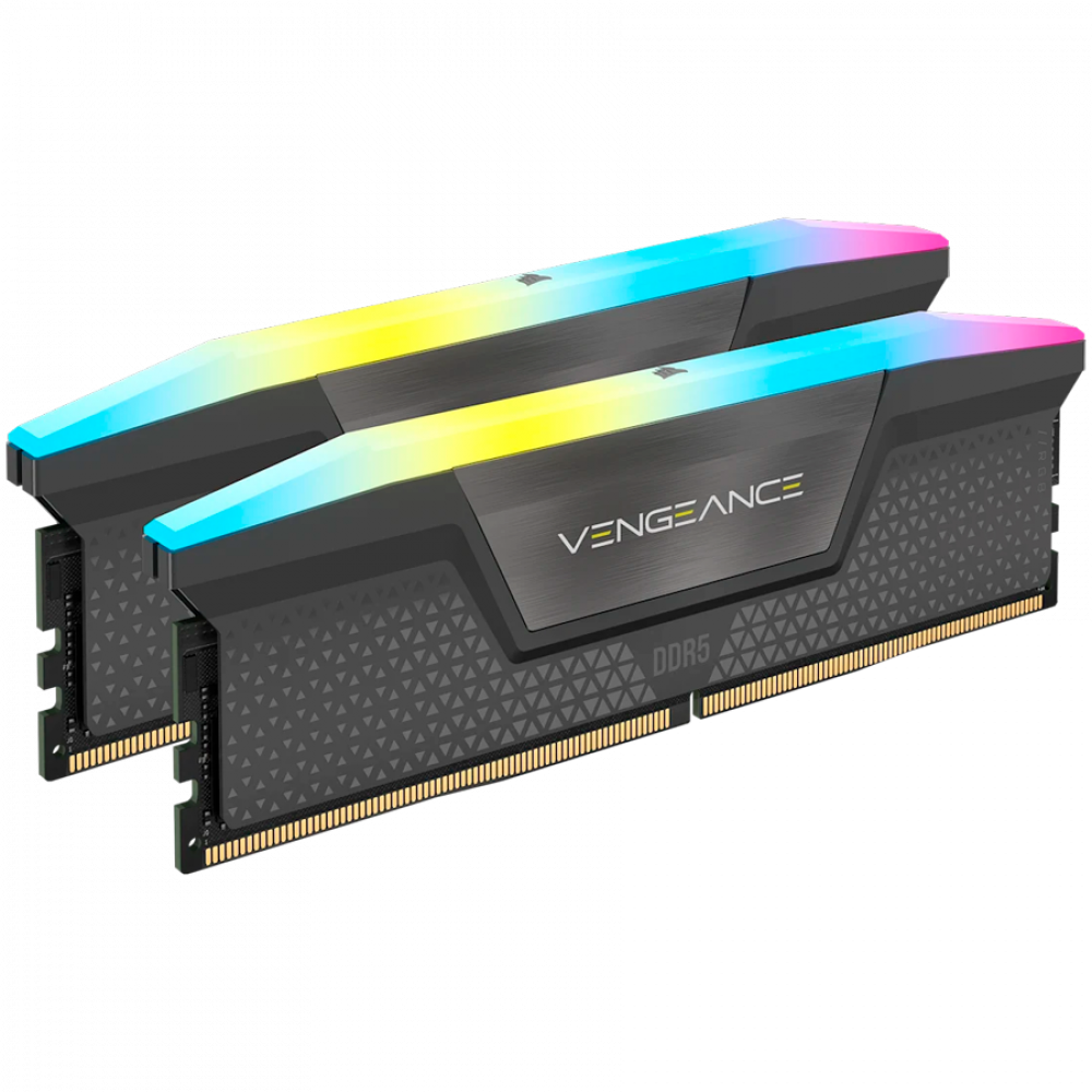 CORSAIR VENGEANCE RGB DDR5 96GB (2 x 48GB) DDR5 6000 CL36-44-44-96 1.40V AMD EXPO & Intel XMP - Grey