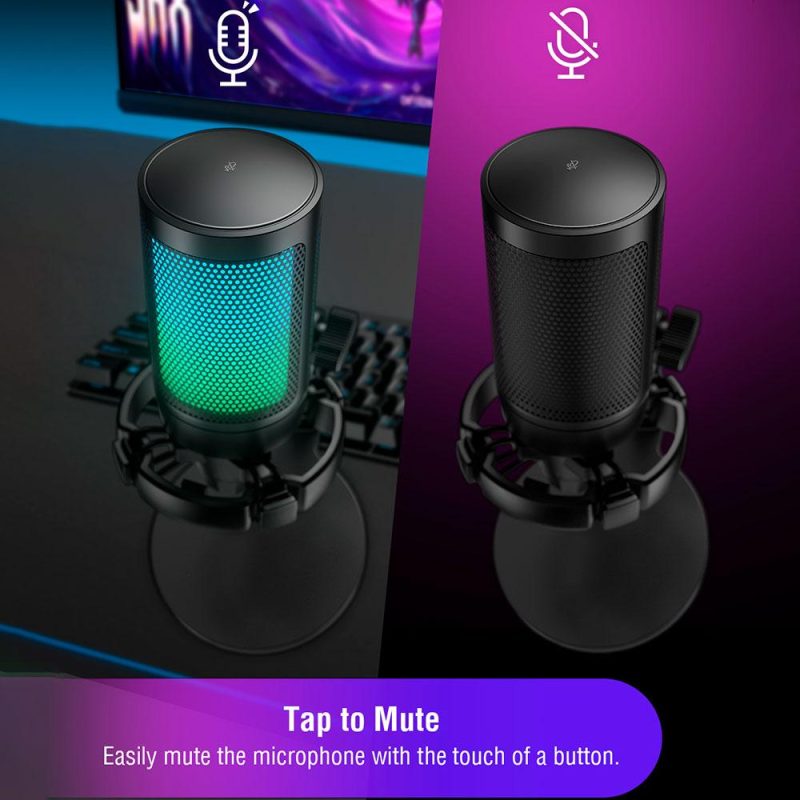 Настолен микрофон FIFINE A6NEO RGB - Black - Image 4