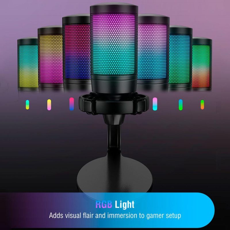 Настолен микрофон FIFINE A6NEO RGB - Black - Image 3