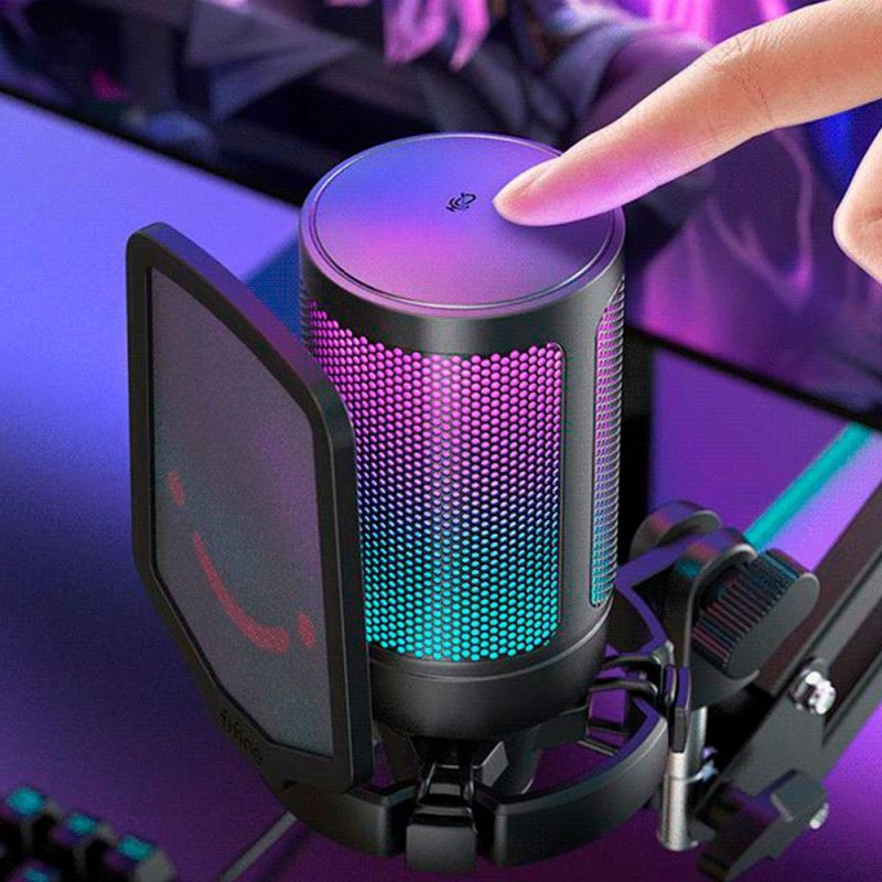 Микрофон със стойка FIFINE A6T RGB - Black - Image 7