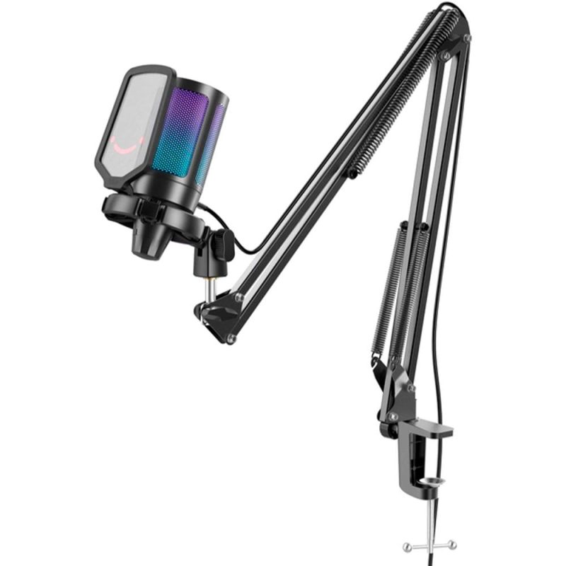 Микрофон със стойка FIFINE A6T RGB - Black - Image 2
