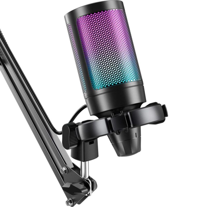 Микрофон със стойка FIFINE A6T RGB - Black - Image 4