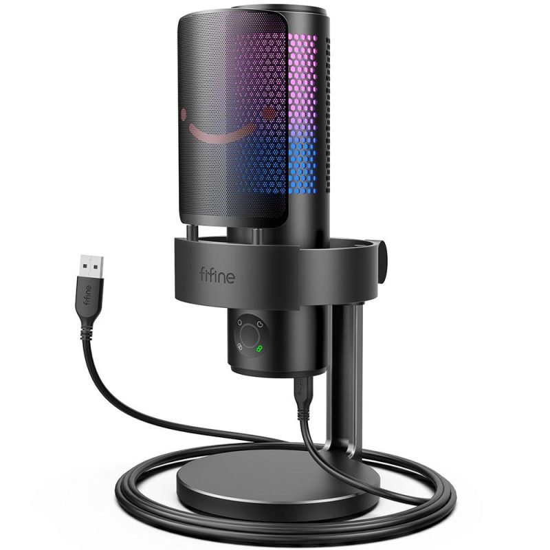 Настолен микрофон FIFINE A9 RGB 4 Polar Patterns- Black - Image 3
