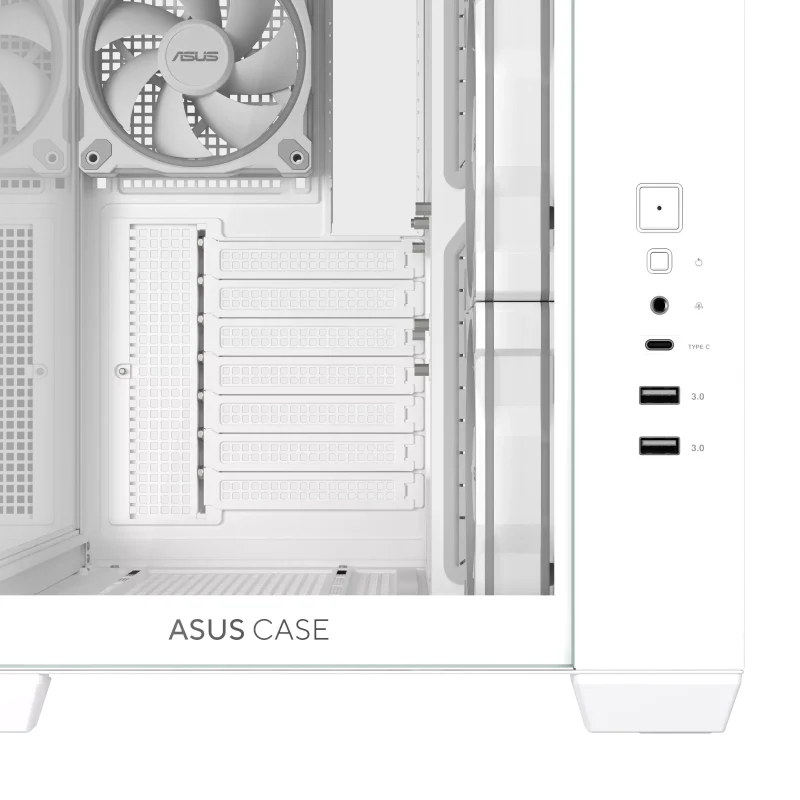 Кутия ASUS A32 PLUS Tempered Glass + 4 ARGB Вентилатора - White - Image 13