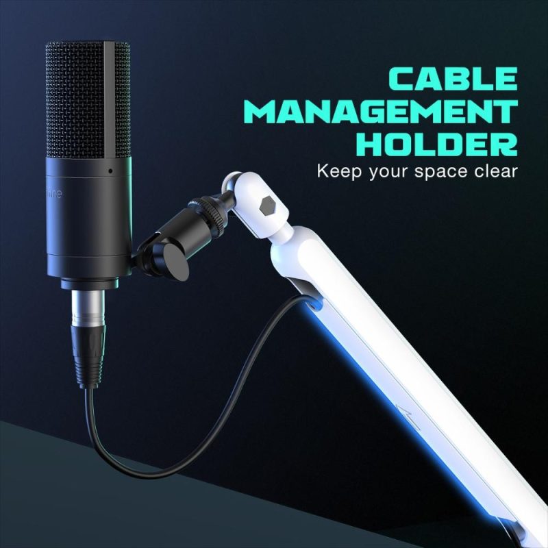 Стойка за микрофон FIFINE BM88 White High End Boom Arm Stand - Image 8