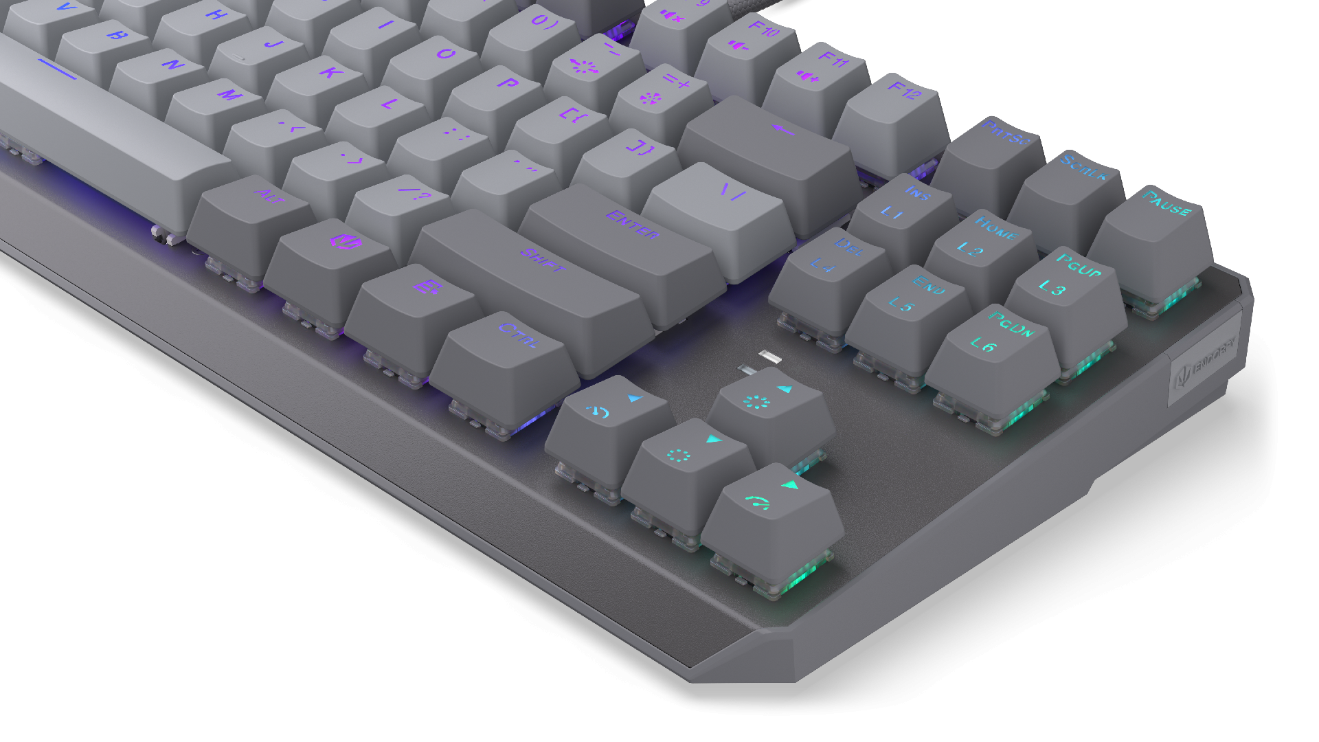 Endorfy механична клавиатура Thock V2 TKL, PBT, Endorfy Red switch, US Layout - Image 7
