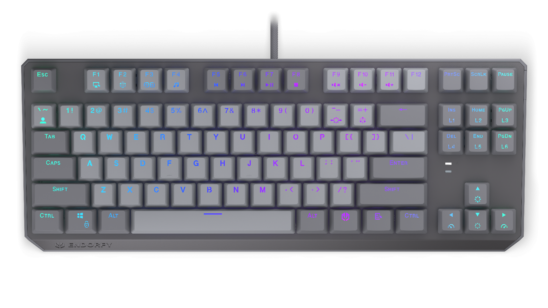 Endorfy механична клавиатура Thock V2 TKL, PBT, Endorfy Red switch, US Layout - Image 10