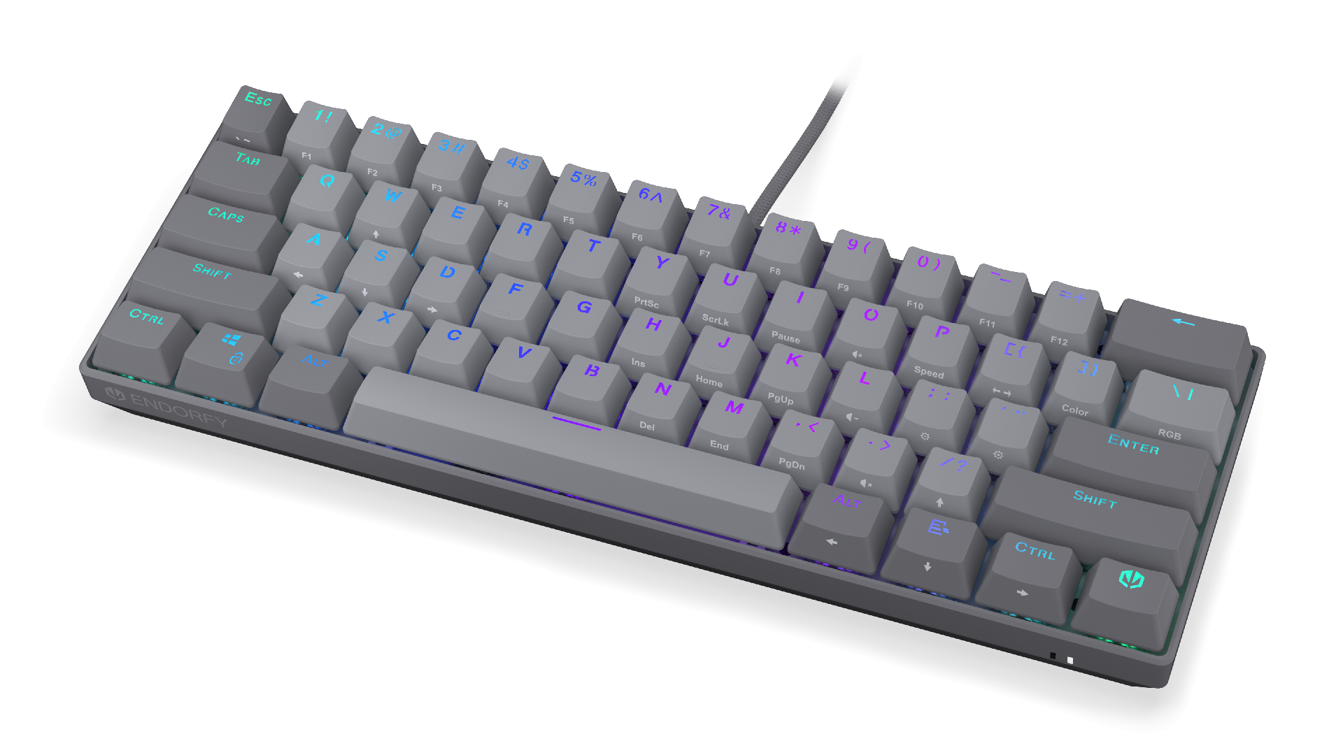 Endorfy механична клавиатура Thock V2 Compact, PBT, Endorfy Red switch, US Layout