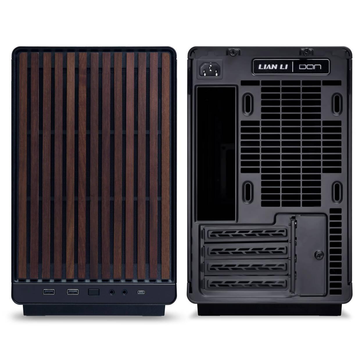 Кутия Lian Li DAN A3-mATX Wood Edition Black, Tempered Glass, Micro Tower - Image 4