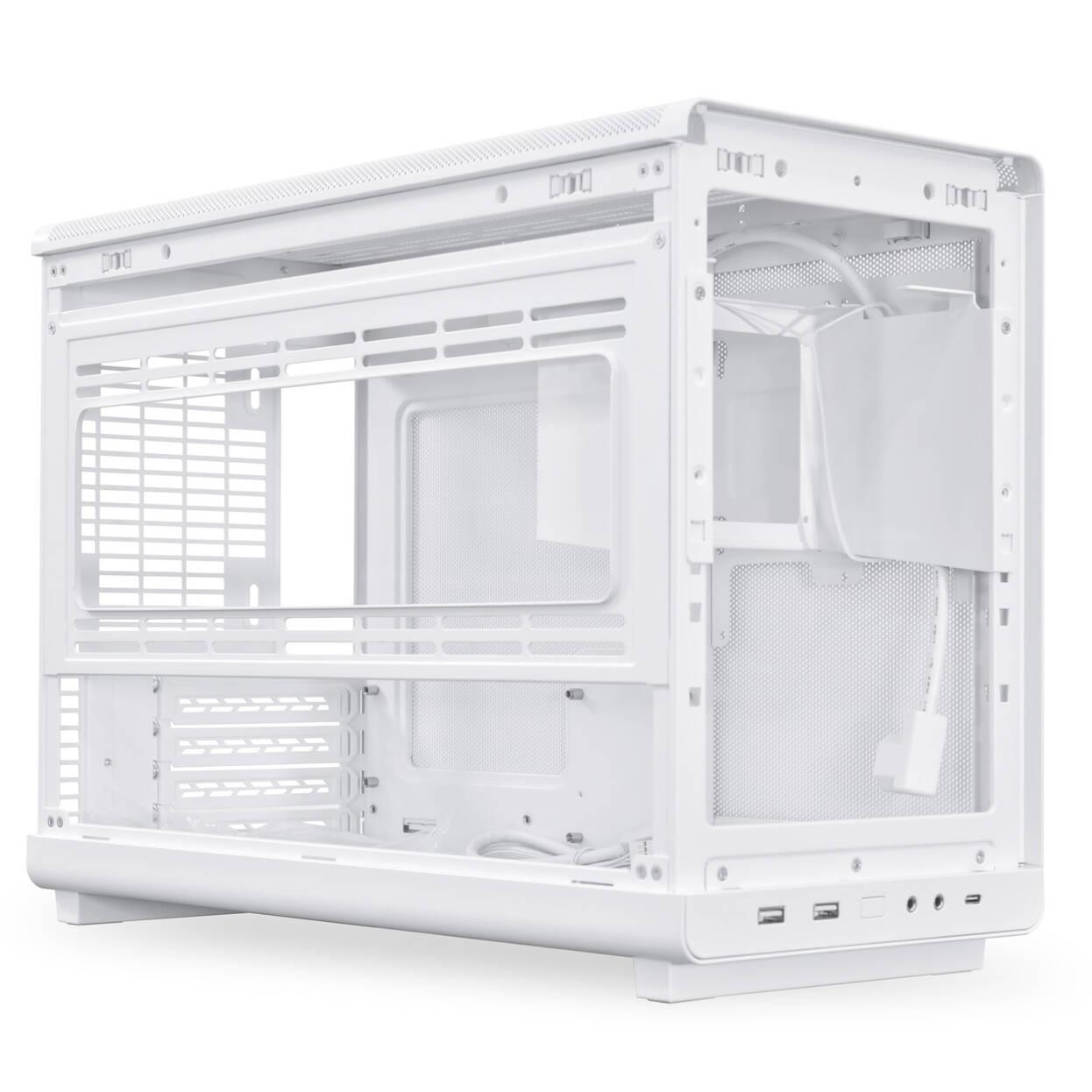 Кутия Lian Li DAN A3-mATX Wood Edition White, Tempered Glass, Micro Tower - Image 3