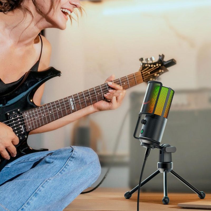 Настолен микрофон FIFINE K669 PRO2 RGB - Black - Image 9