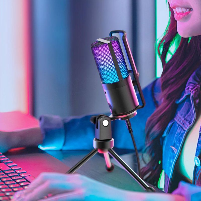 Настолен микрофон FIFINE K669 PRO2 RGB - Black - Image 6