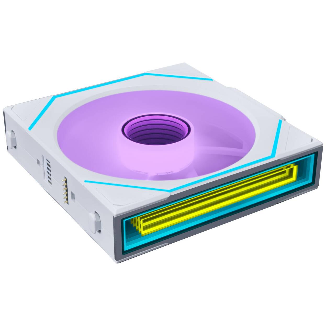 Вентилатори 3бр Lian Li UNI FAN SL-INF Wireless ARGB PWM - 120 mm Бели + Контролер - Image 4