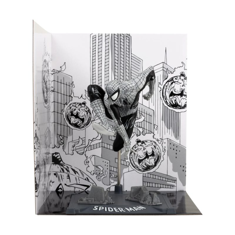 Фигурка FMarvel Spider-Man (Line Art) 1:10th Scale Collectible with Scene (Spider-Man #6) Gold Label