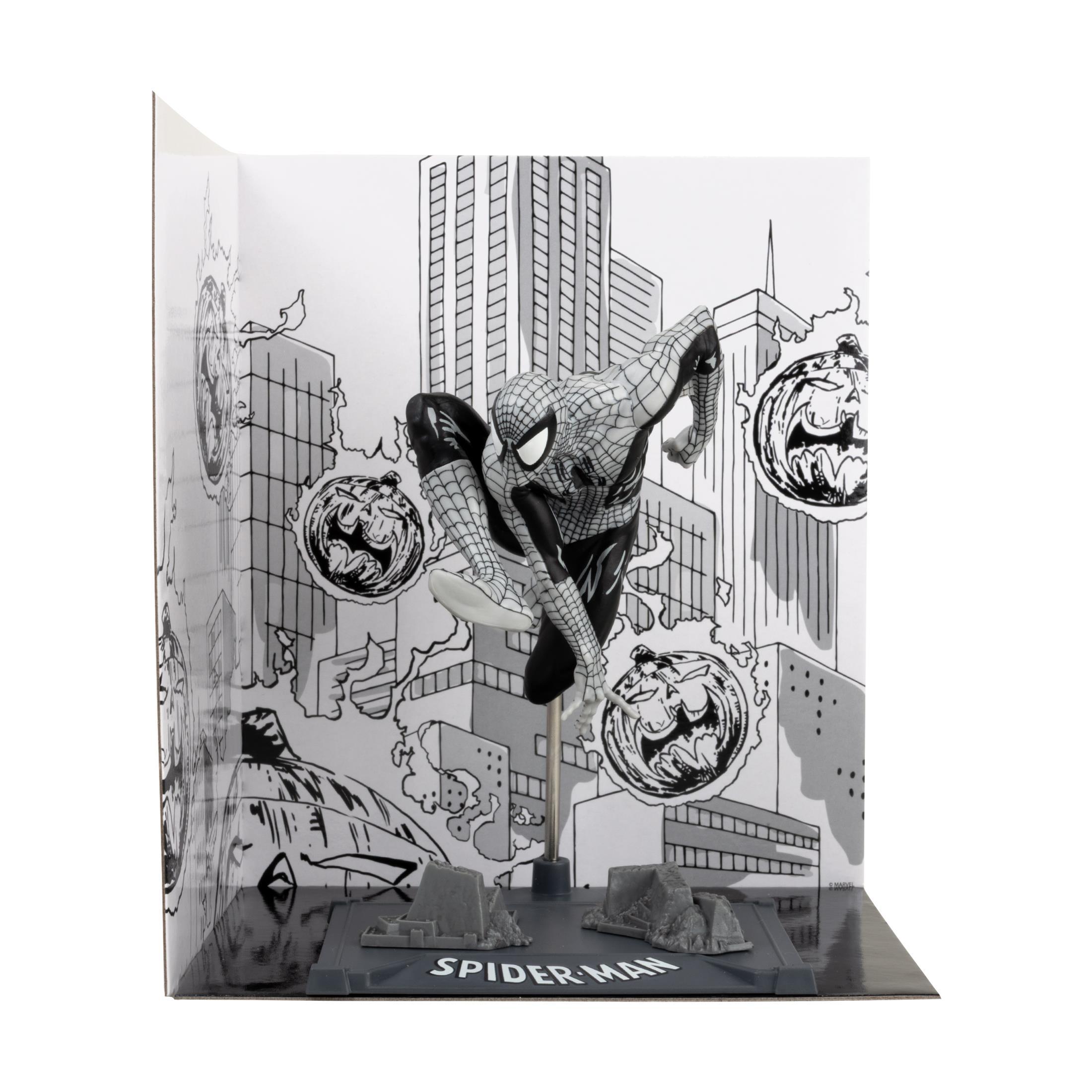 Фигурка FMarvel Spider-Man (Line Art) 1:10th Scale Collectible with Scene (Spider-Man #6) Gold Label