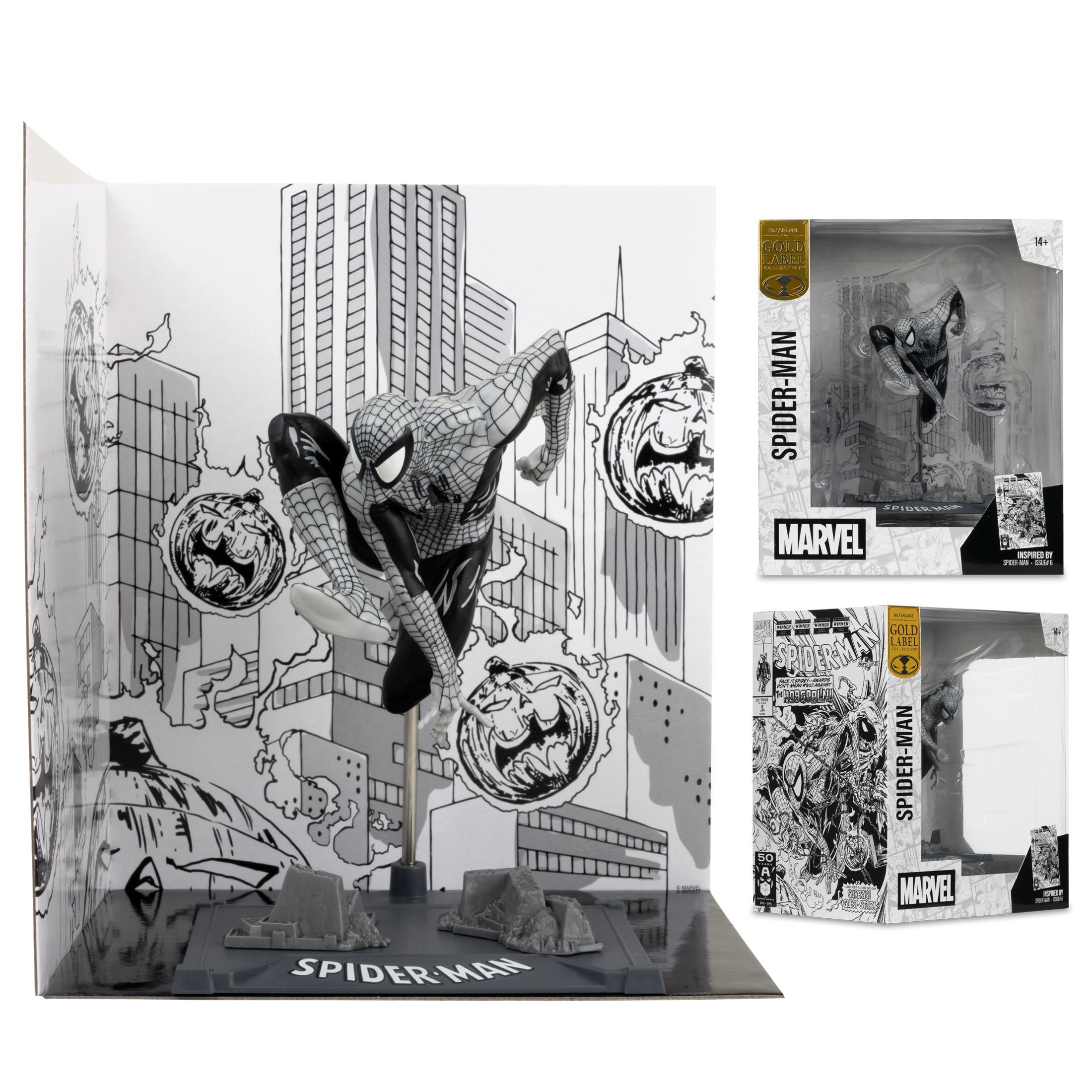 Фигурка FMarvel Spider-Man (Line Art) 1:10th Scale Collectible with Scene (Spider-Man #6) Gold Label - Image 4