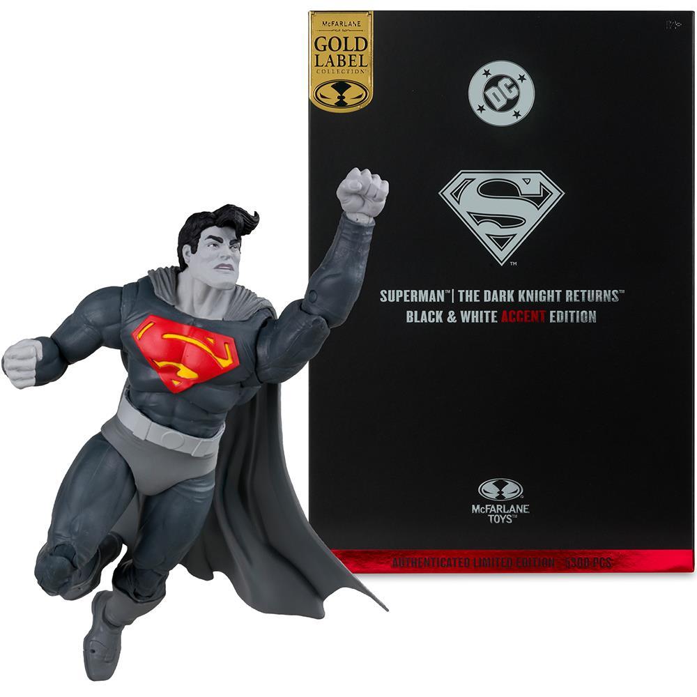 Фигурка DC Multiverse Superman (The Dark Knight Returns) Black & White Accent Edition Gold Label 7in - Image 3