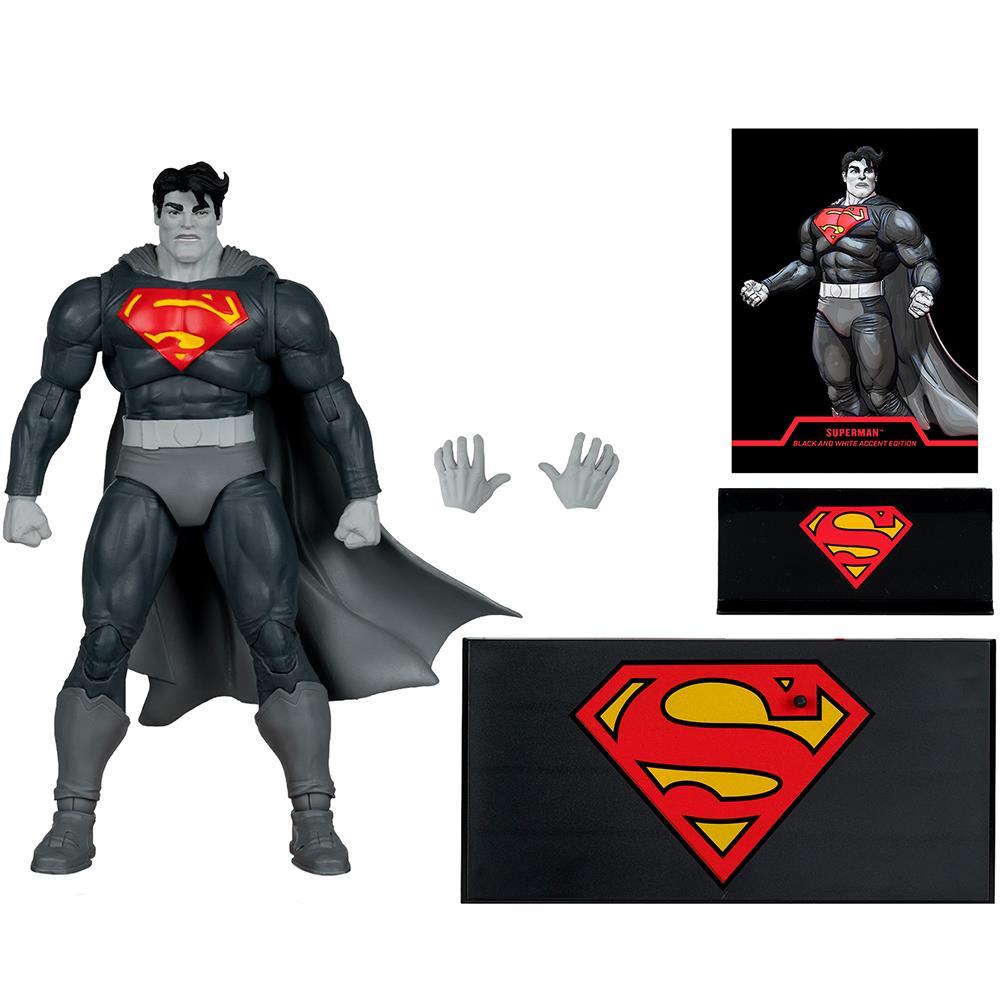 Фигурка DC Multiverse Superman (The Dark Knight Returns) Black & White Accent Edition Gold Label 7in - Image 4