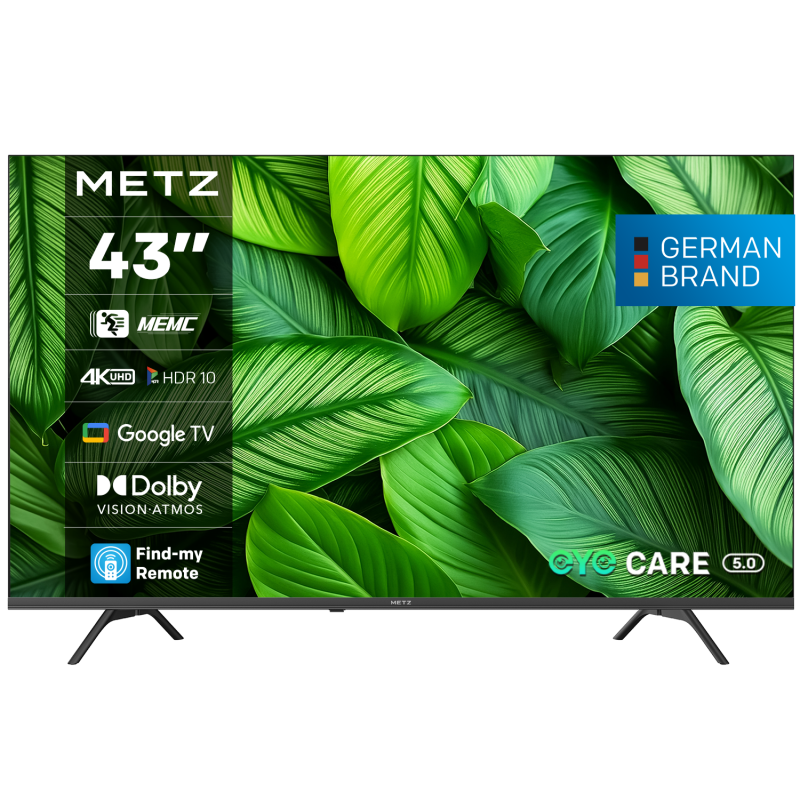 METZ Телевизор 43" UHD LED SMART TV, 4K, Google TV, Клас F - Image 2