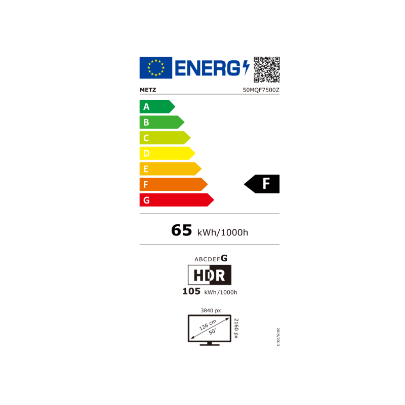 METZ Телевизор 50" UHD QLED SMART TV, 120Hz, 4K, Google TV, 126.0см - Image 5