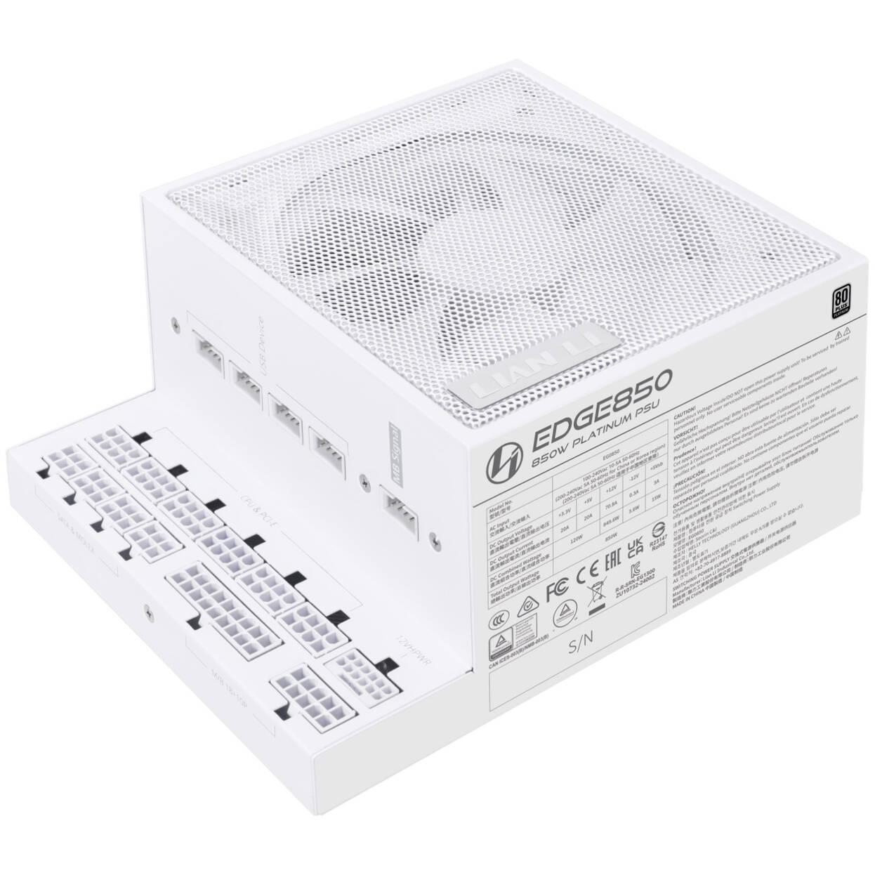 Захранващ блок Lian Li EDGE EG0850 White 850W 80+ Platinum PCIe 5.1, ATX 3.1 - Image 3