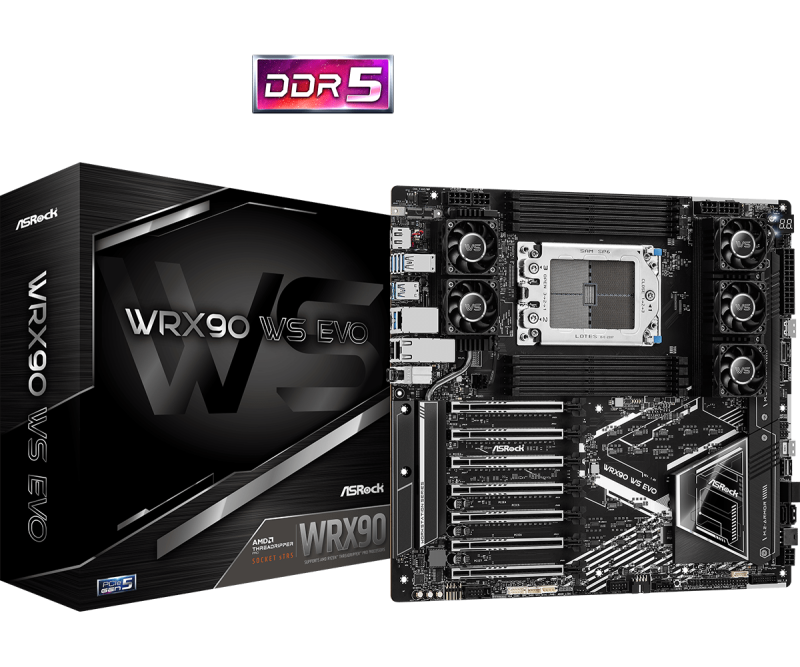 Дънна платка ASROCK WRX90 WS EVO, Socket sTR5, ATX, 8xDDR5 - Image 5