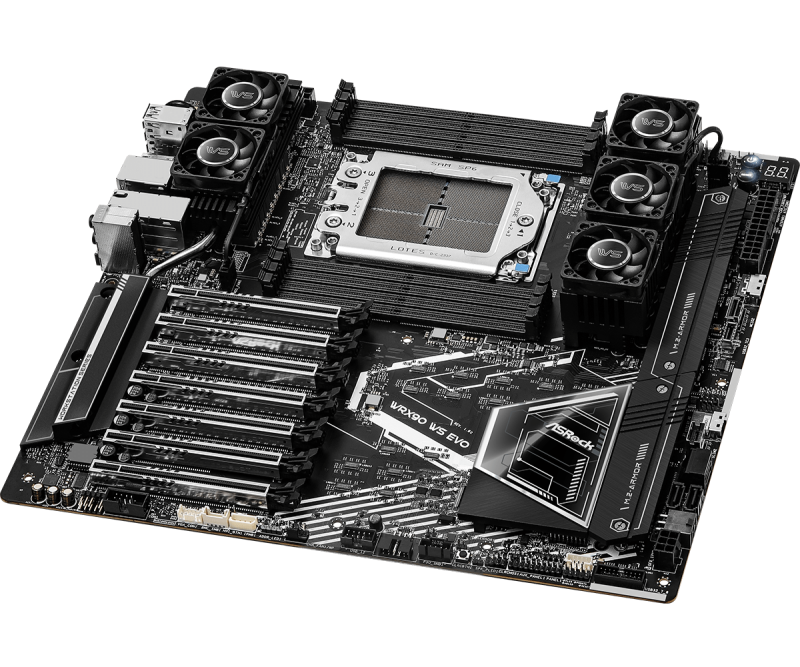 Дънна платка ASROCK WRX90 WS EVO, Socket sTR5, ATX, 8xDDR5 - Image 3