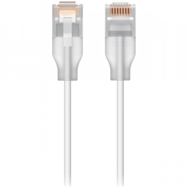Ubiquiti UACC-Cable-Patch-EL-0.15M-W UniFi Etherlighting Patch Cable, Translucent booted RJ45 for optimal Etherlighting brightness, Outer diameter 2.5 mm
